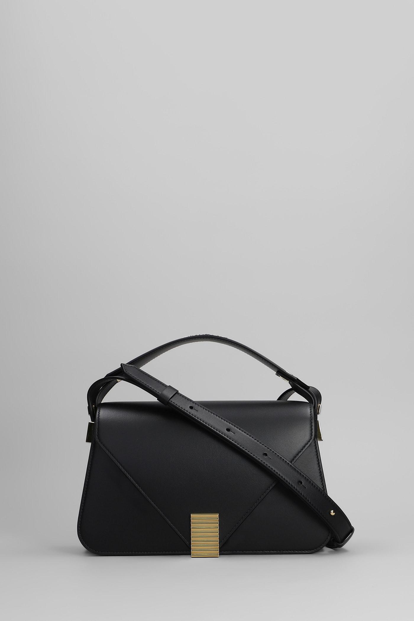 lanvin concerto shoulder bag in black leather