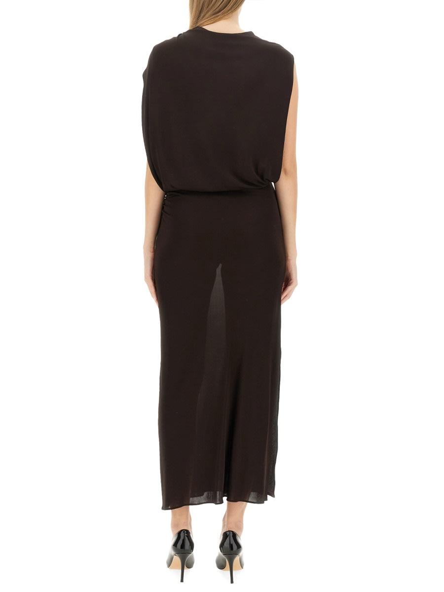 lanvin draped dress