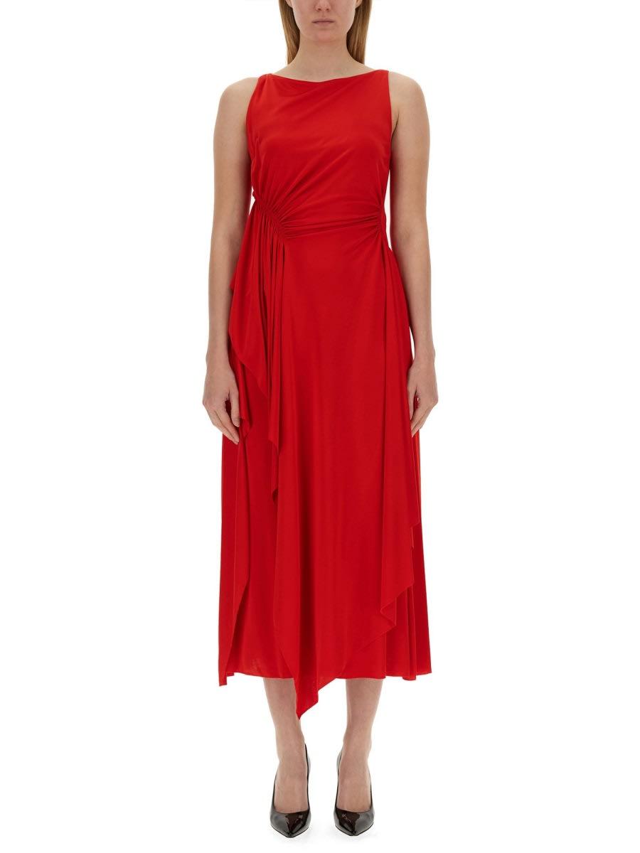 lanvin dress with drape