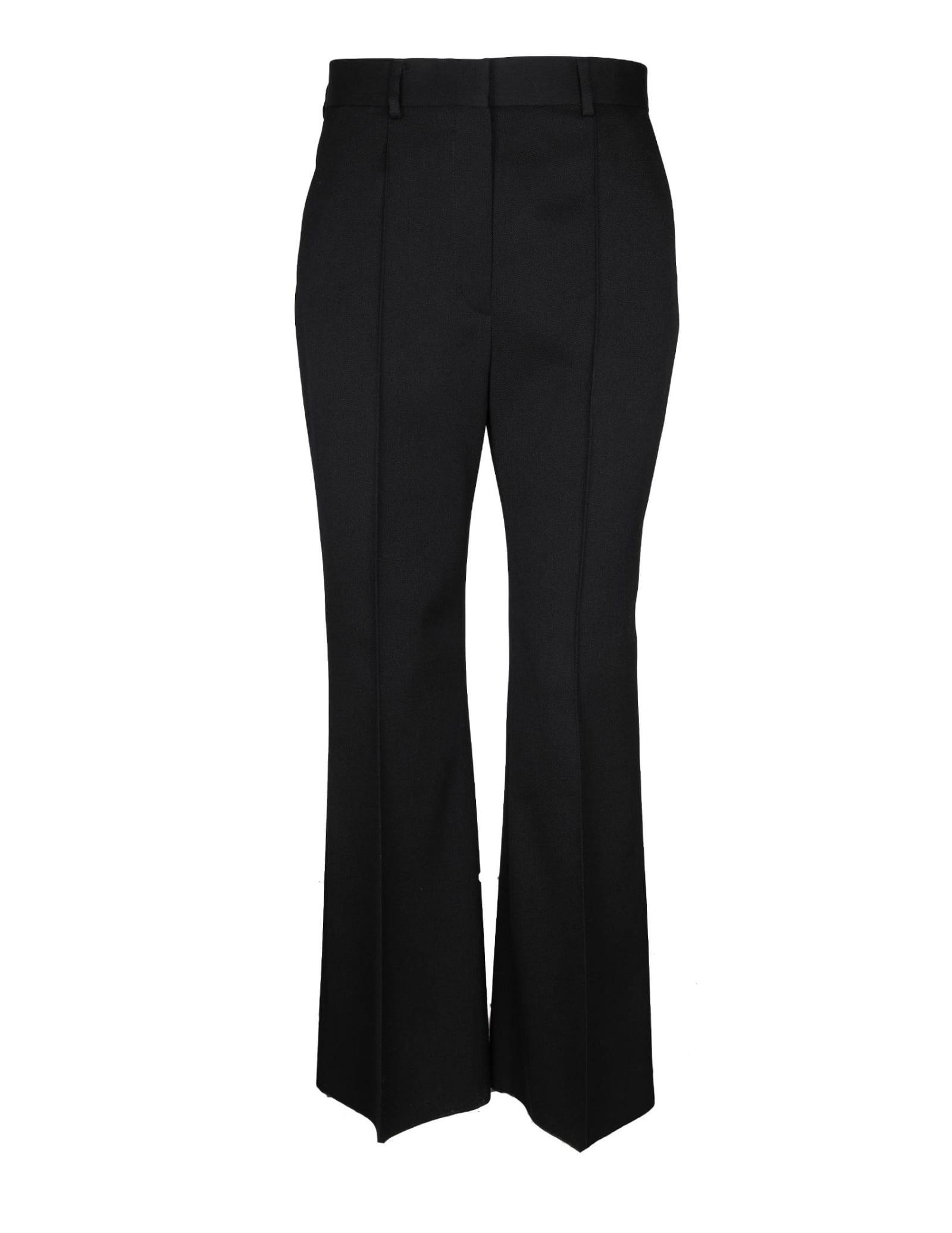 lanvin flared pants in black wool