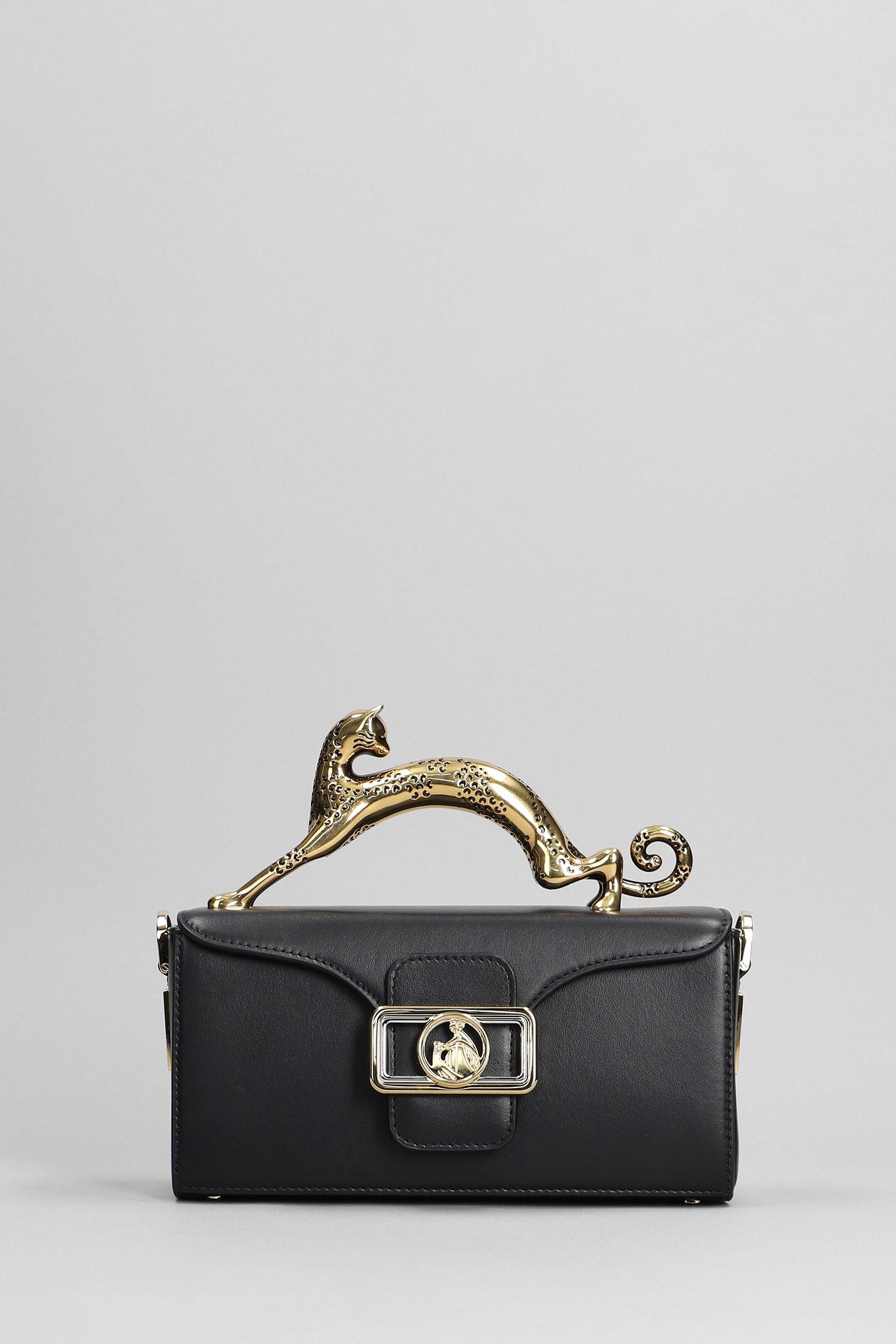 lanvin hand bag in black leather