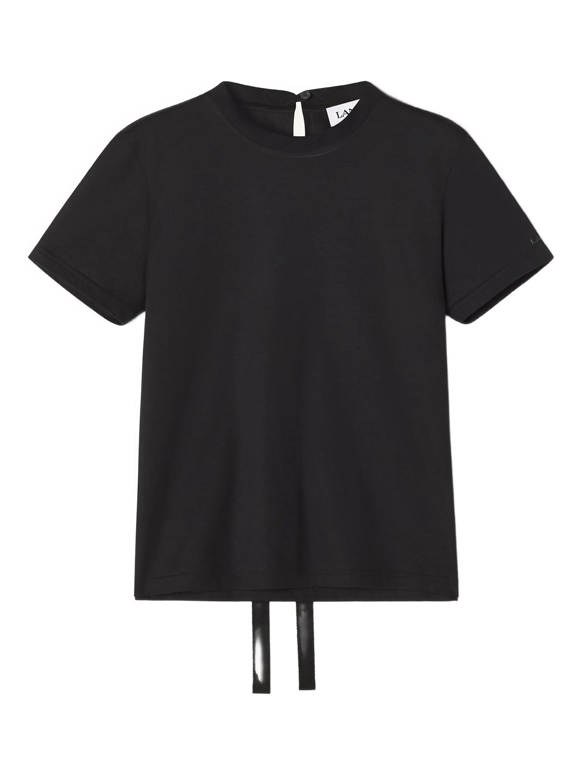lanvin knot detail t-shirt black - women