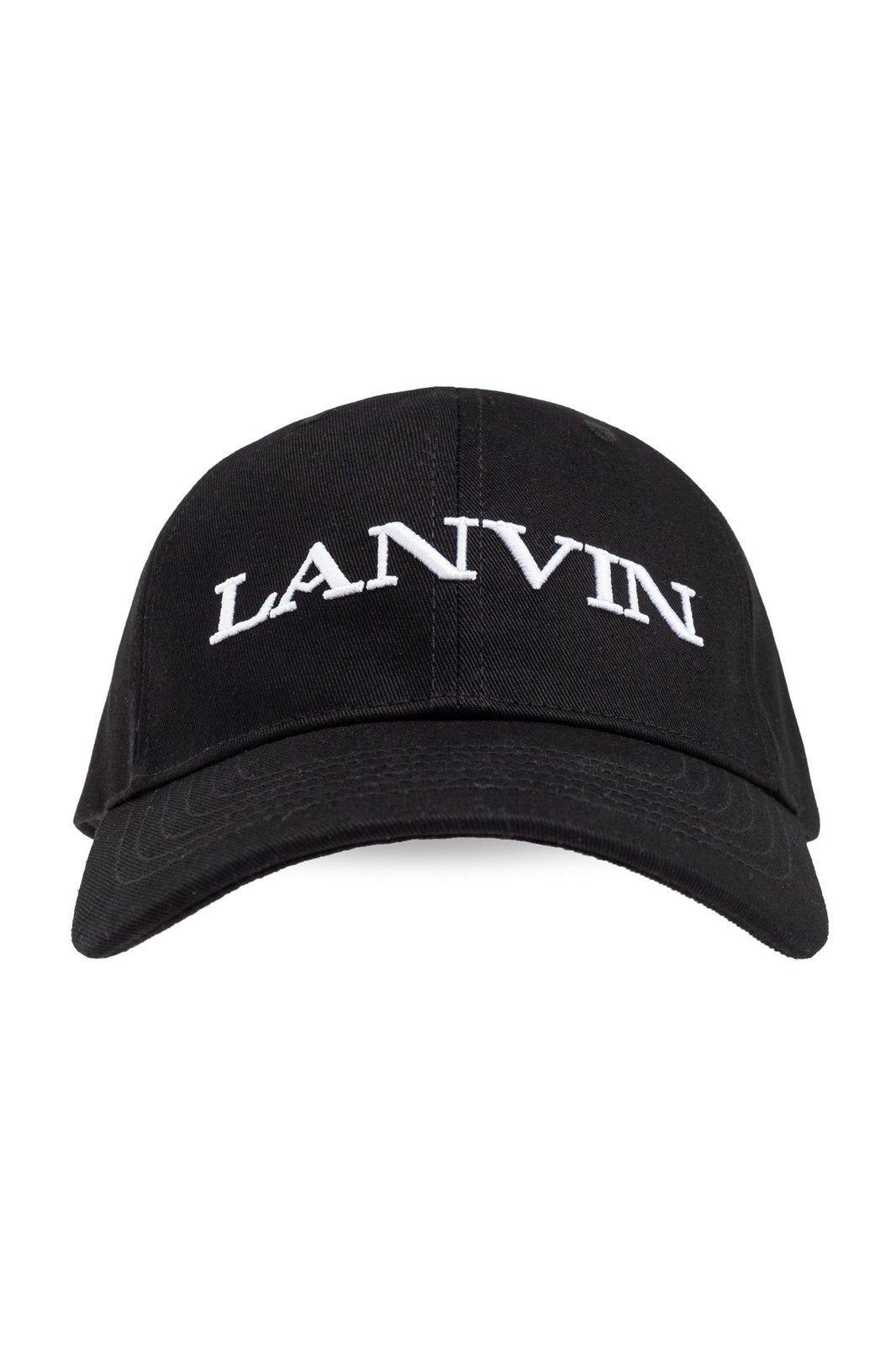 lanvin logo embroidered cap