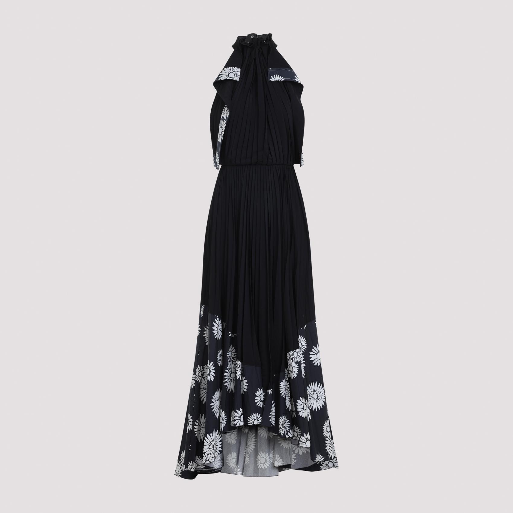 lanvin plated dress black cotton - women