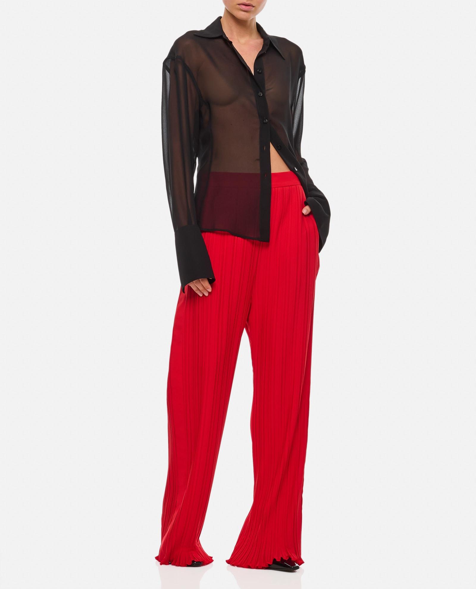 lanvin pleated pants