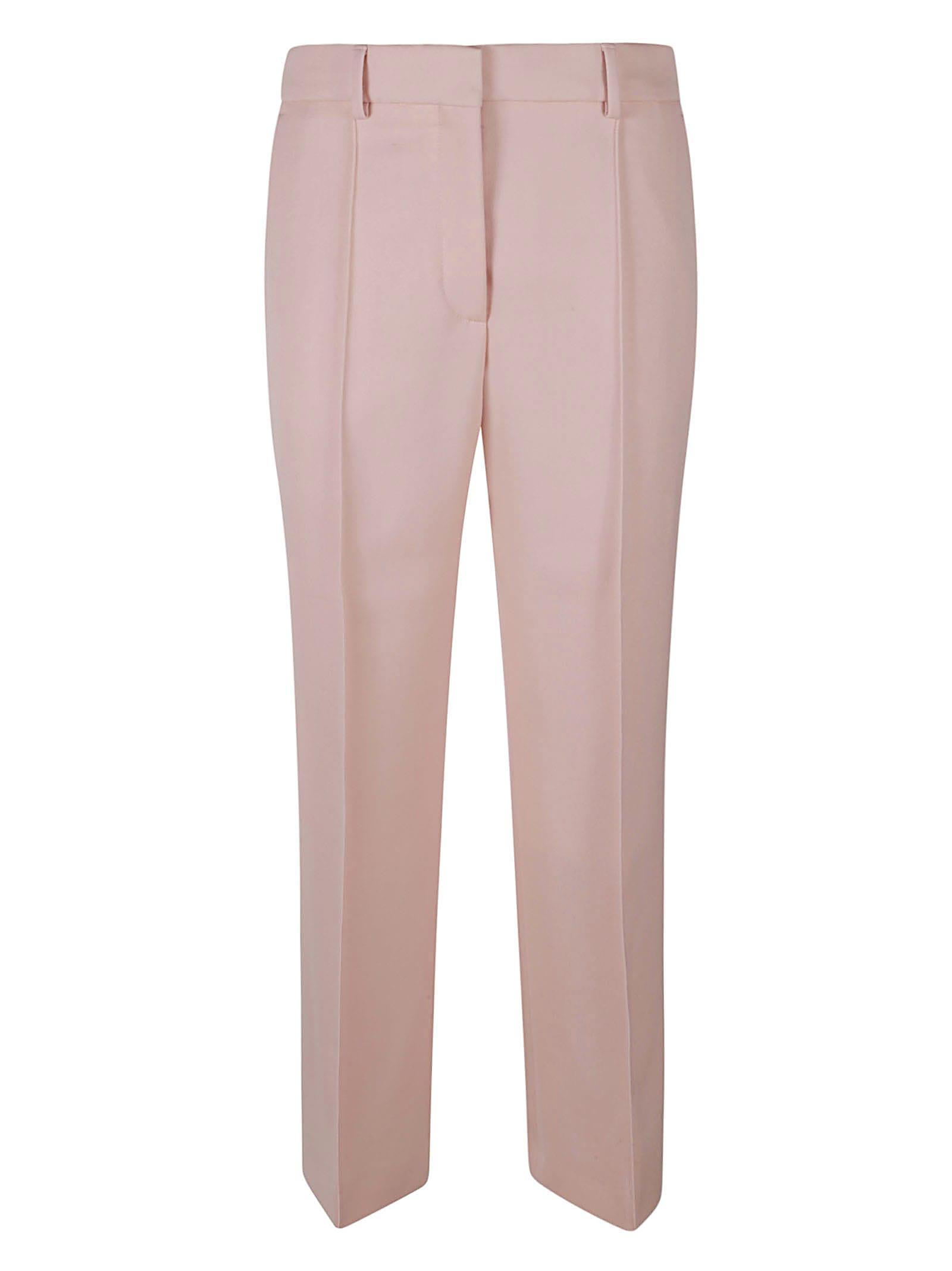 lanvin regular fit cropped plain trousers