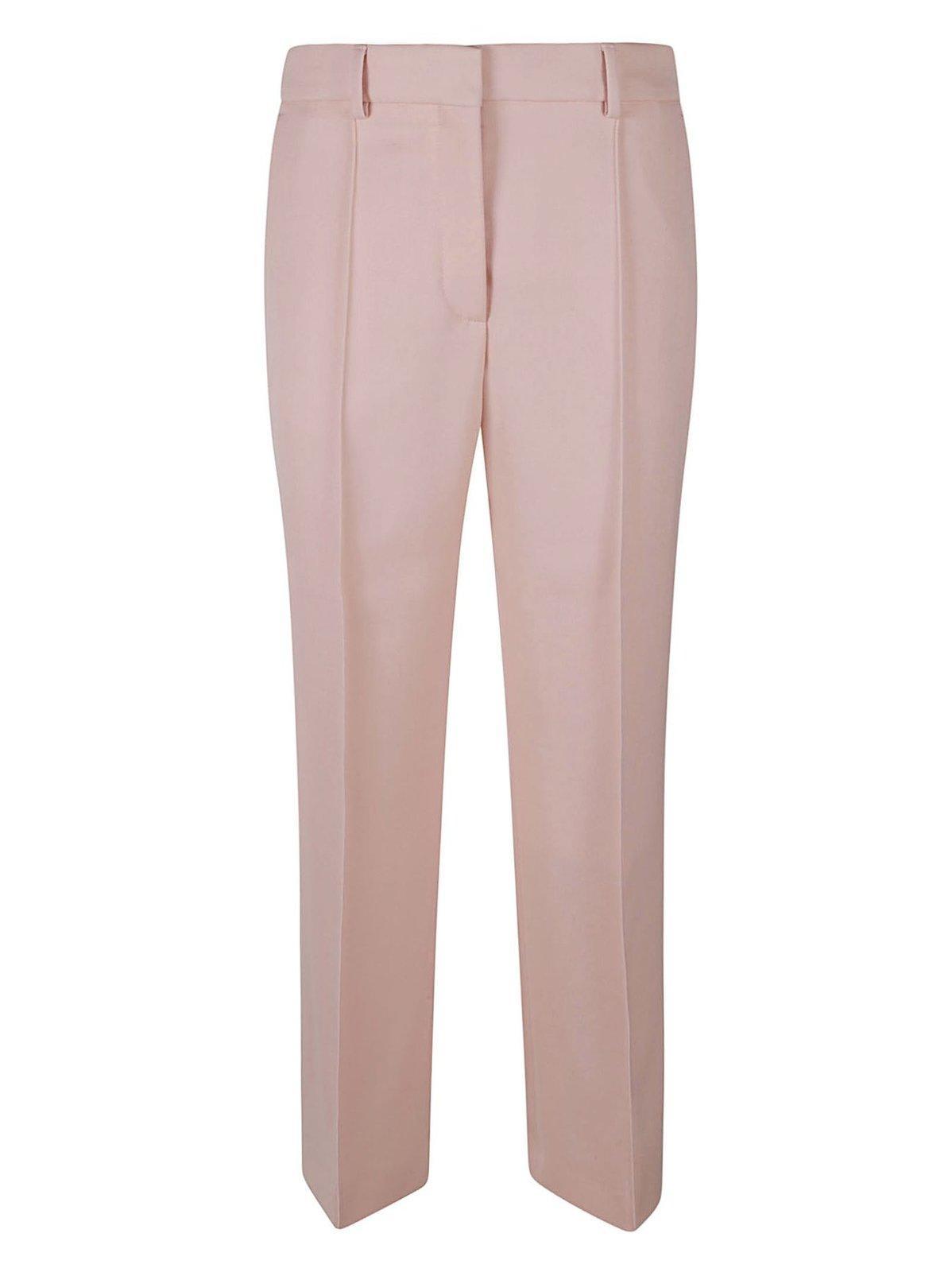 lanvin regular fit cropped plain trousers