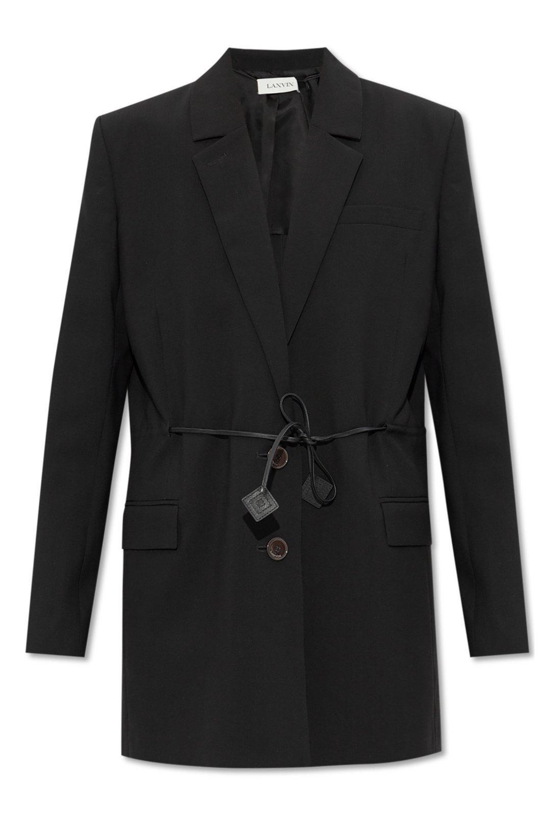 lanvin tie fastened tailored blazer