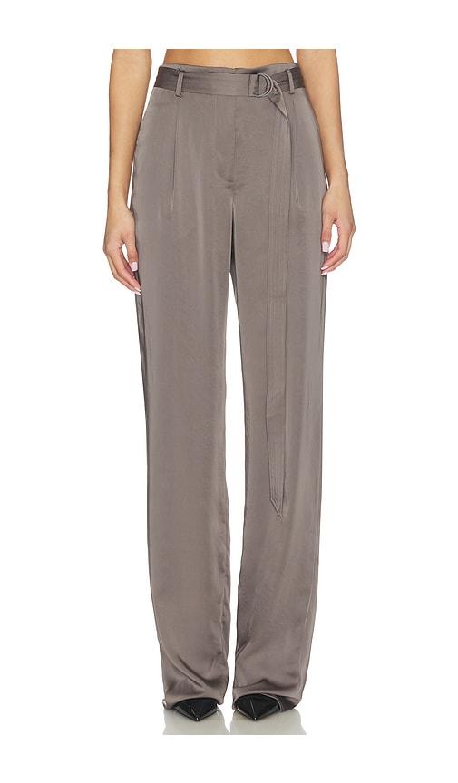 lapointe belted pant in grey.
