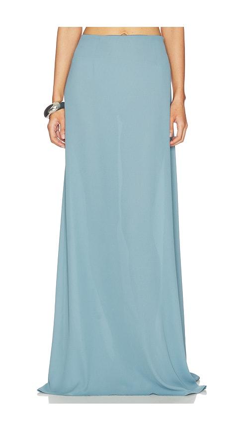 lapointe maxi skirt in blue.