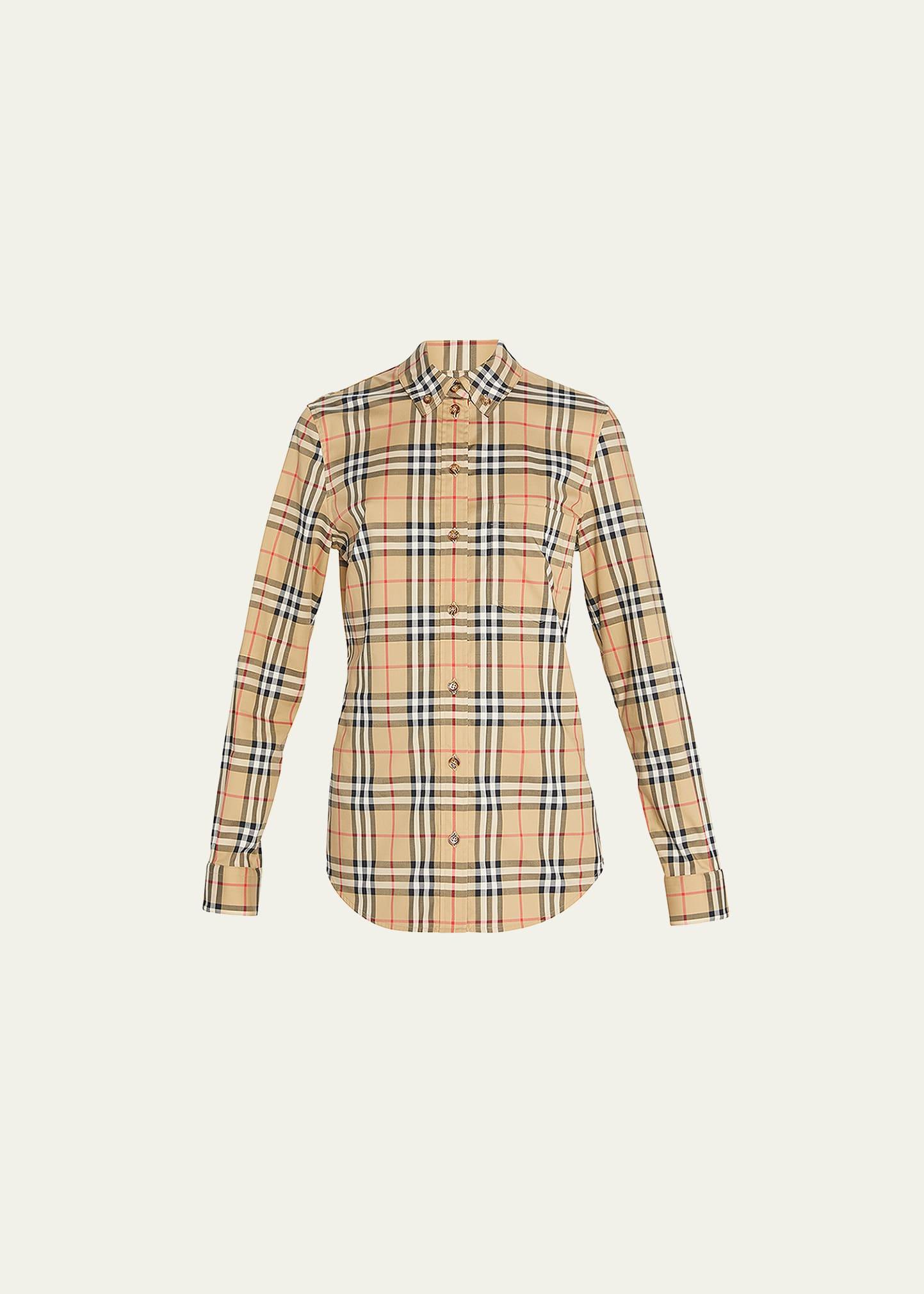 lapwing vintage check cotton shirt