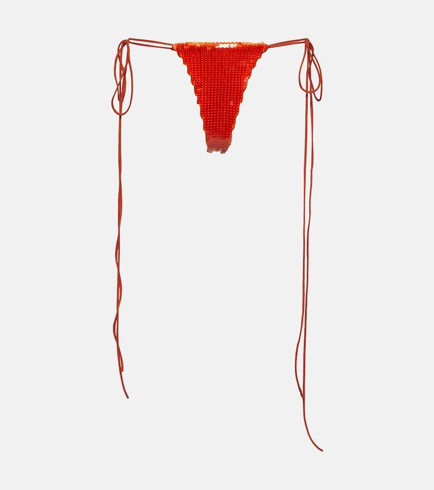 laquan smith sequined side