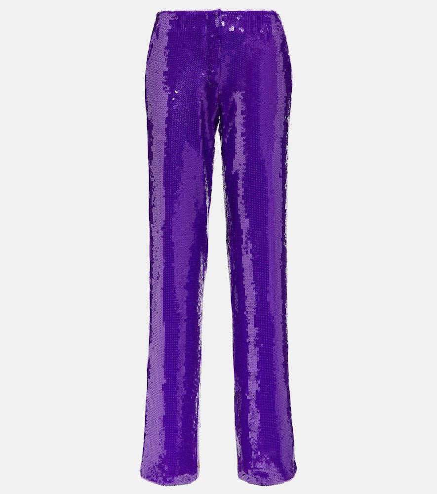 laquan smith sequined wide