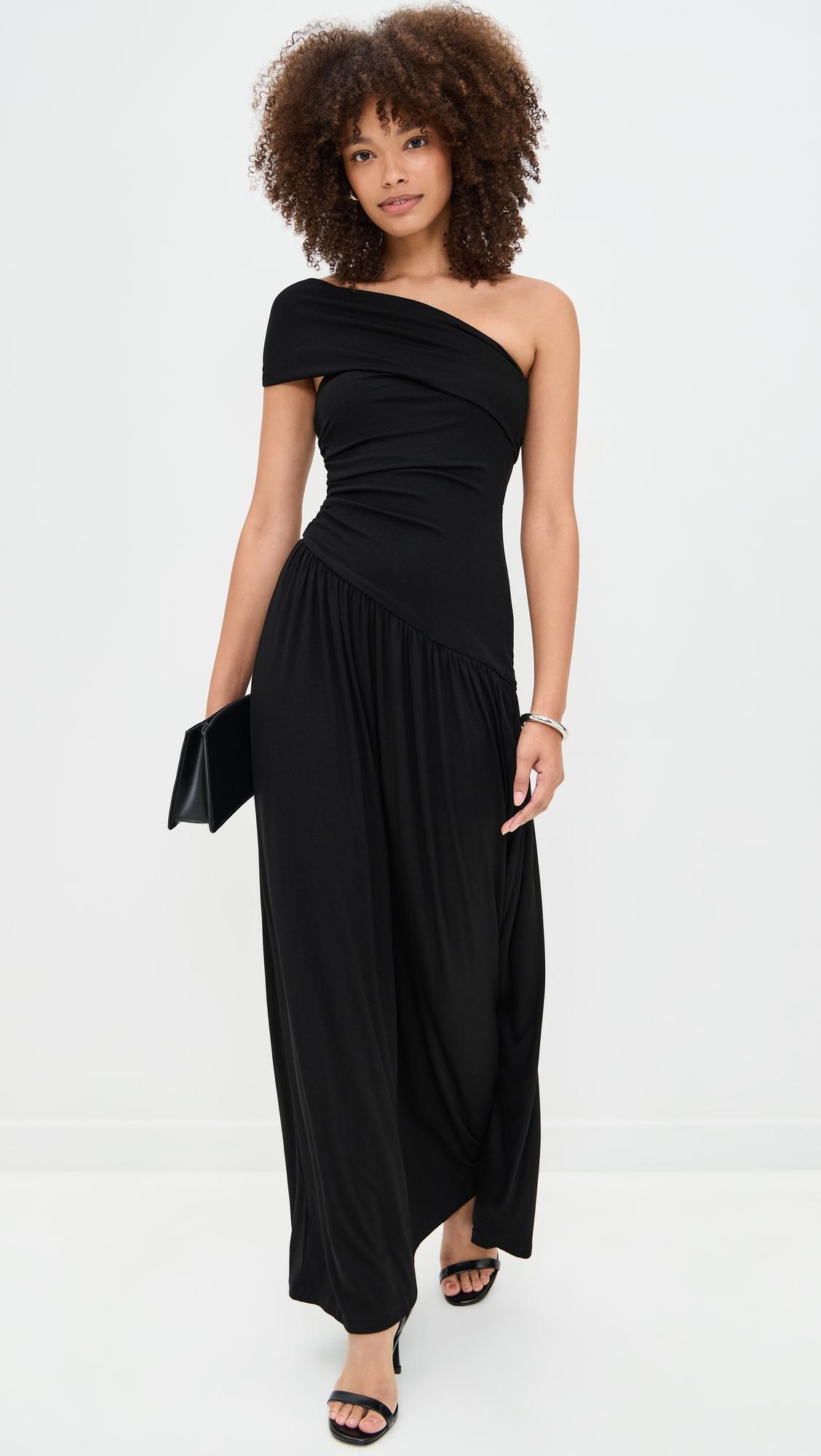 lara one shoulder maxi dress