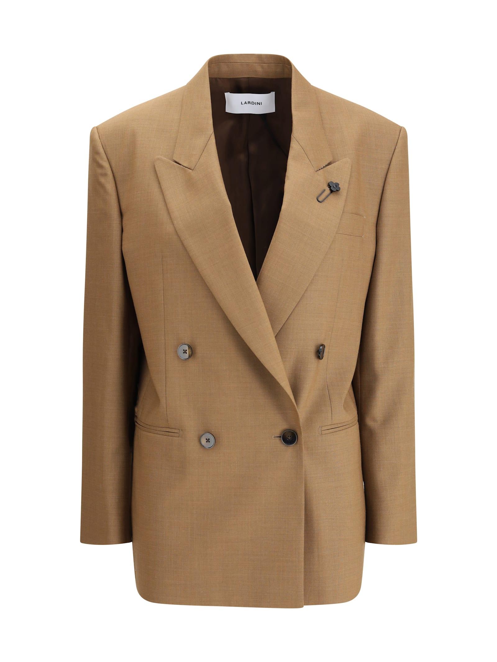 lardini double-breasted jacket in pure virgin wool