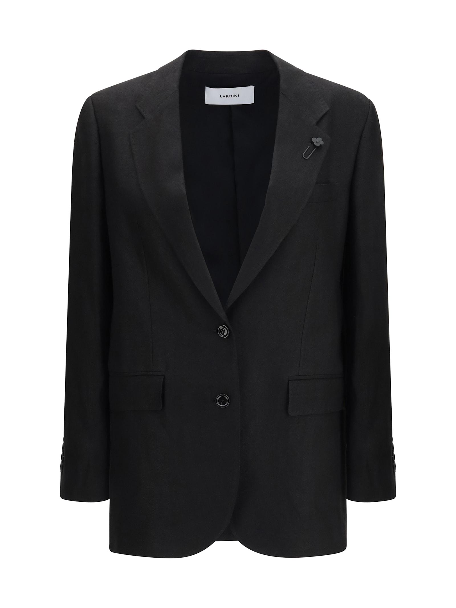 lardini double-breasted linen blazer