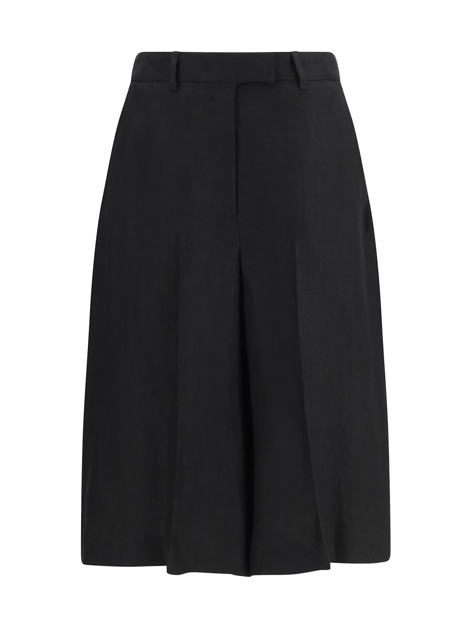 lardini straight-leg bermuda shorts in twill with pleats