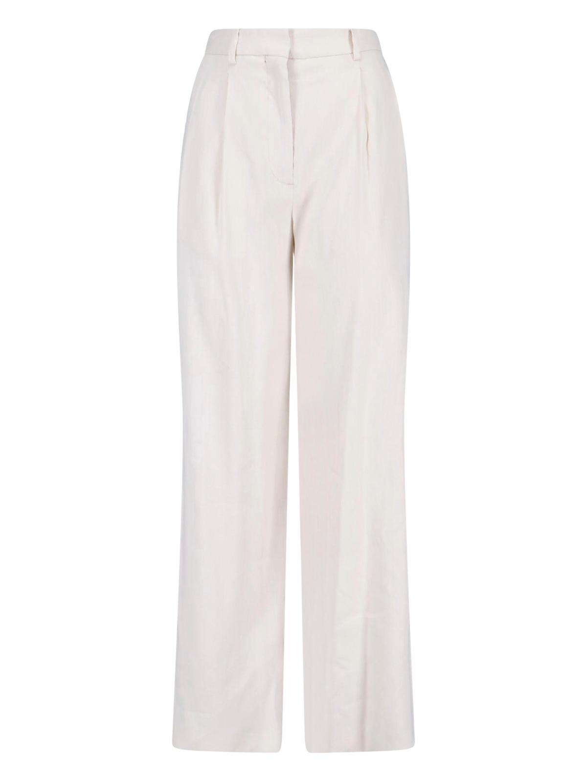 lardini trousers white linen - women