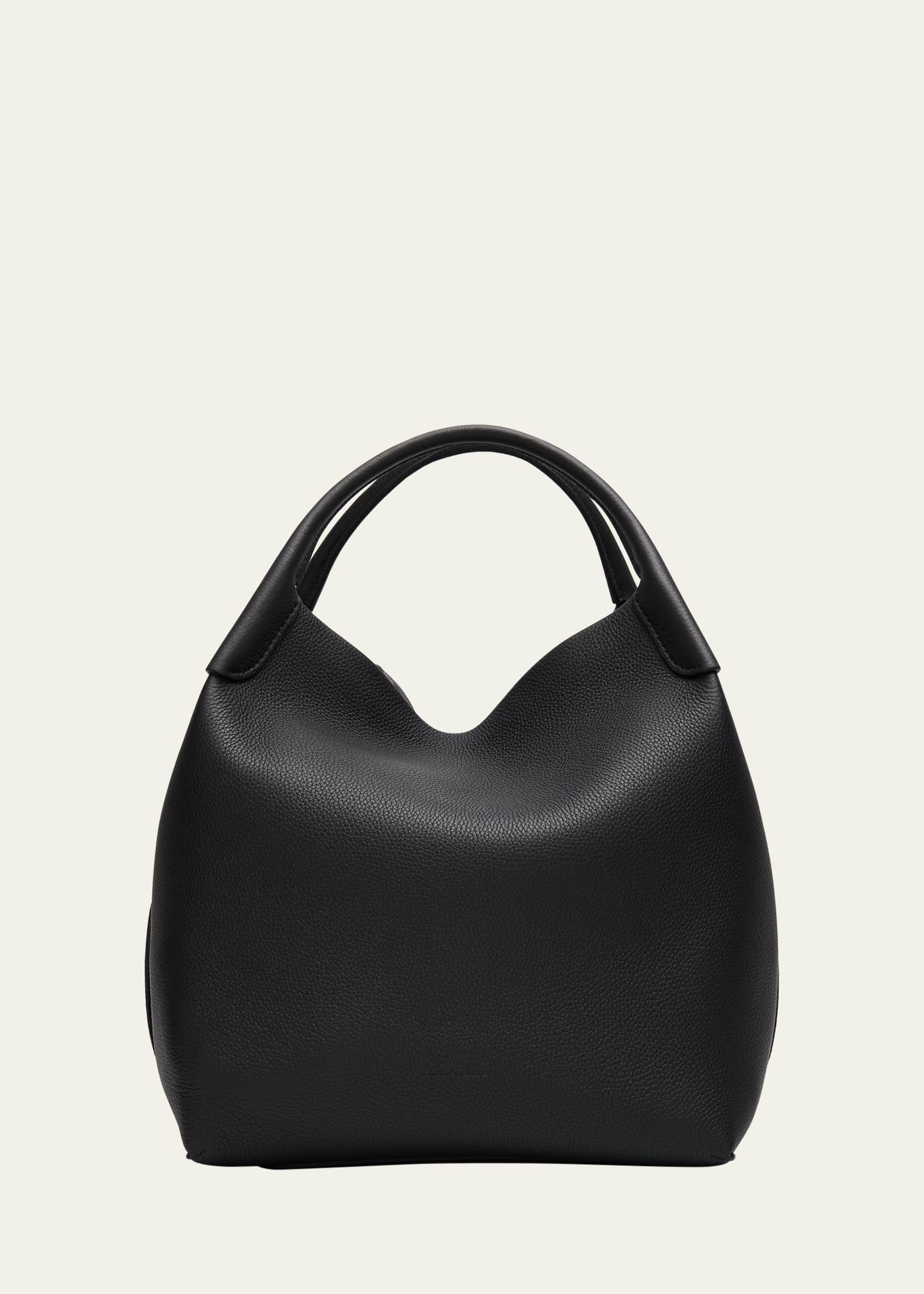 large bale fine-grain leather bag