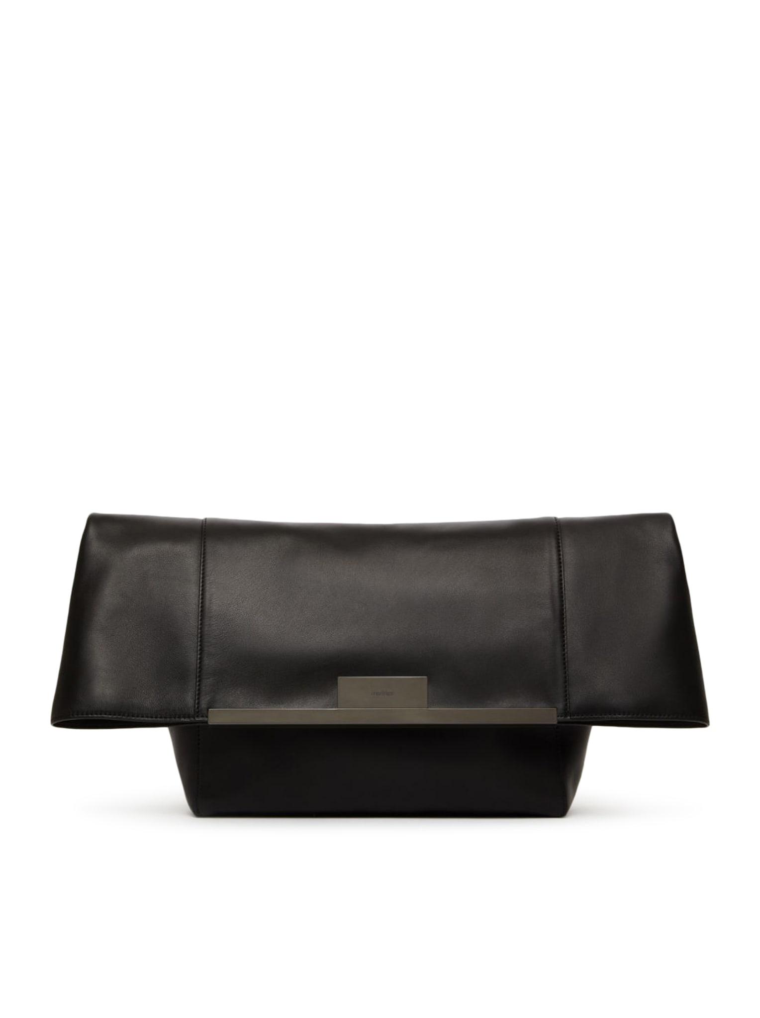 large clutch in natural leather max mara