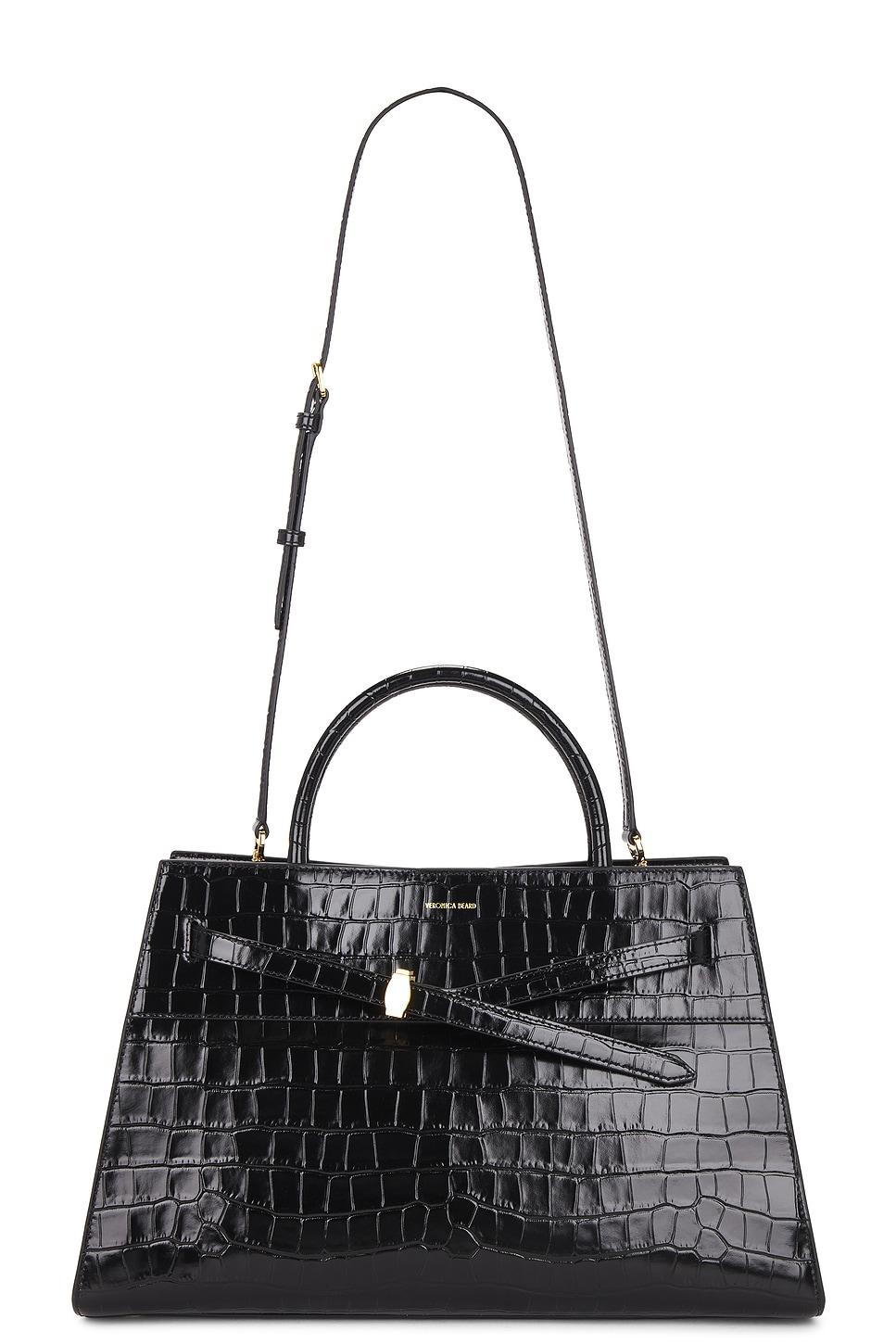 large crocodile embossed bag