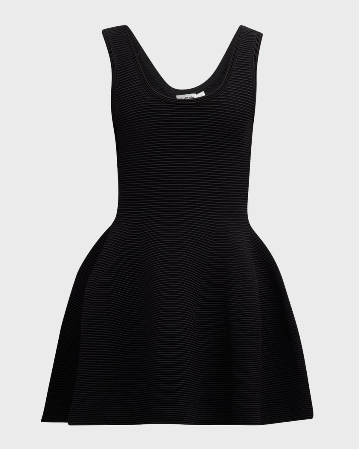 larina scoop-neck sleeveless fit & flare mini dress