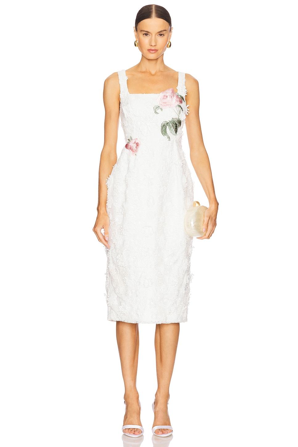 larissa embroidered lace midi dress