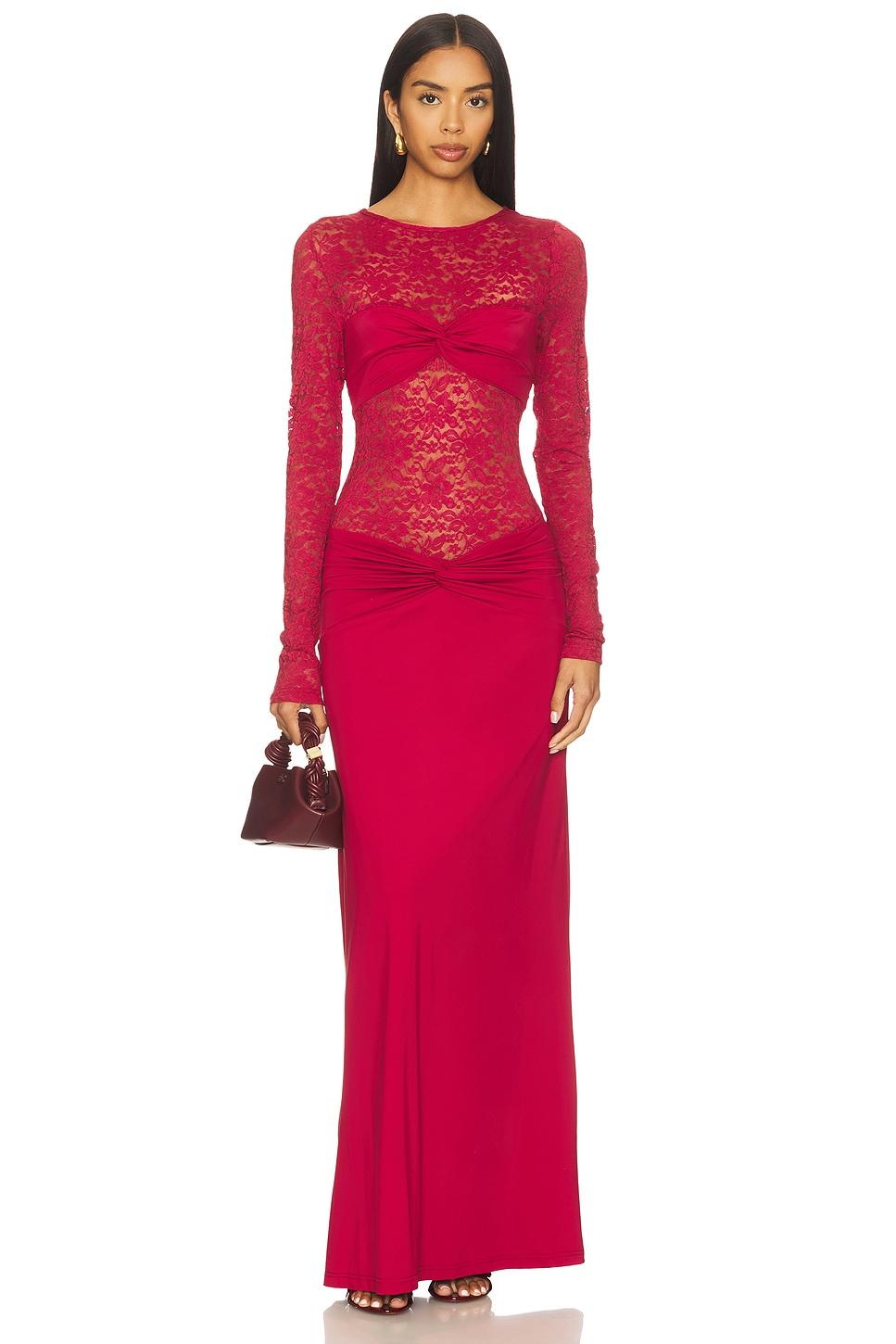 larna lace long sleeve maxi dress