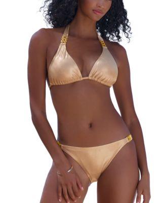 lascana metallic hardware detail bikini top bottom collection