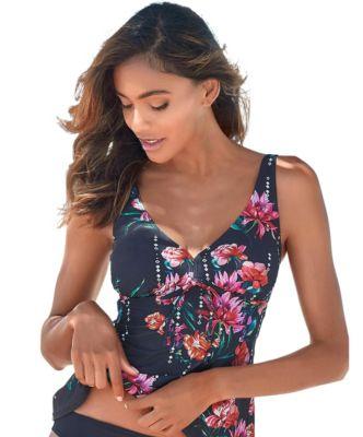lascana mix print underwire tankini top bottom