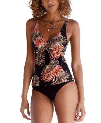 lascana palm print underwire bikini tankini top collection