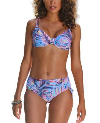 lascana womens palm print underwire bikini top bottom collection