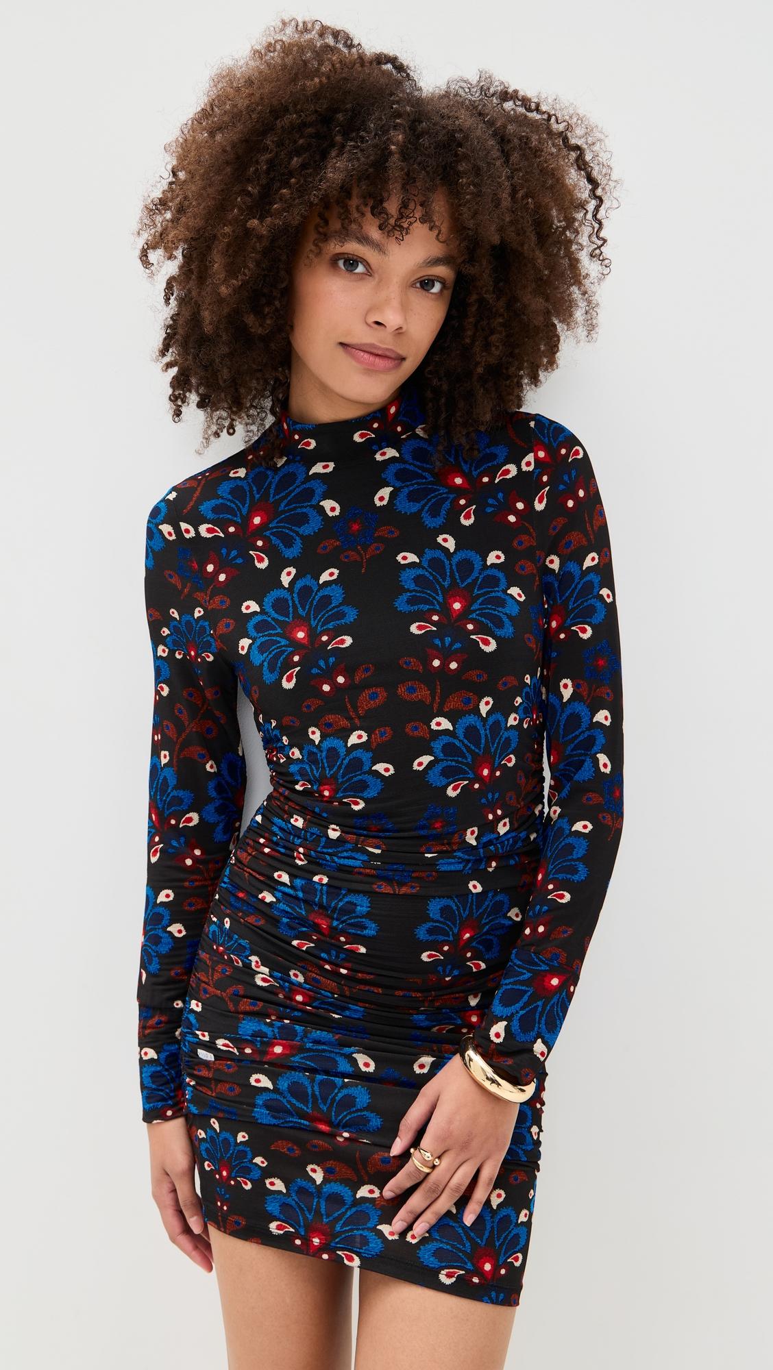 latina scarf black jersey mini dress