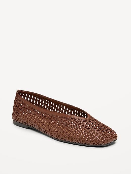 lattice ballet flats