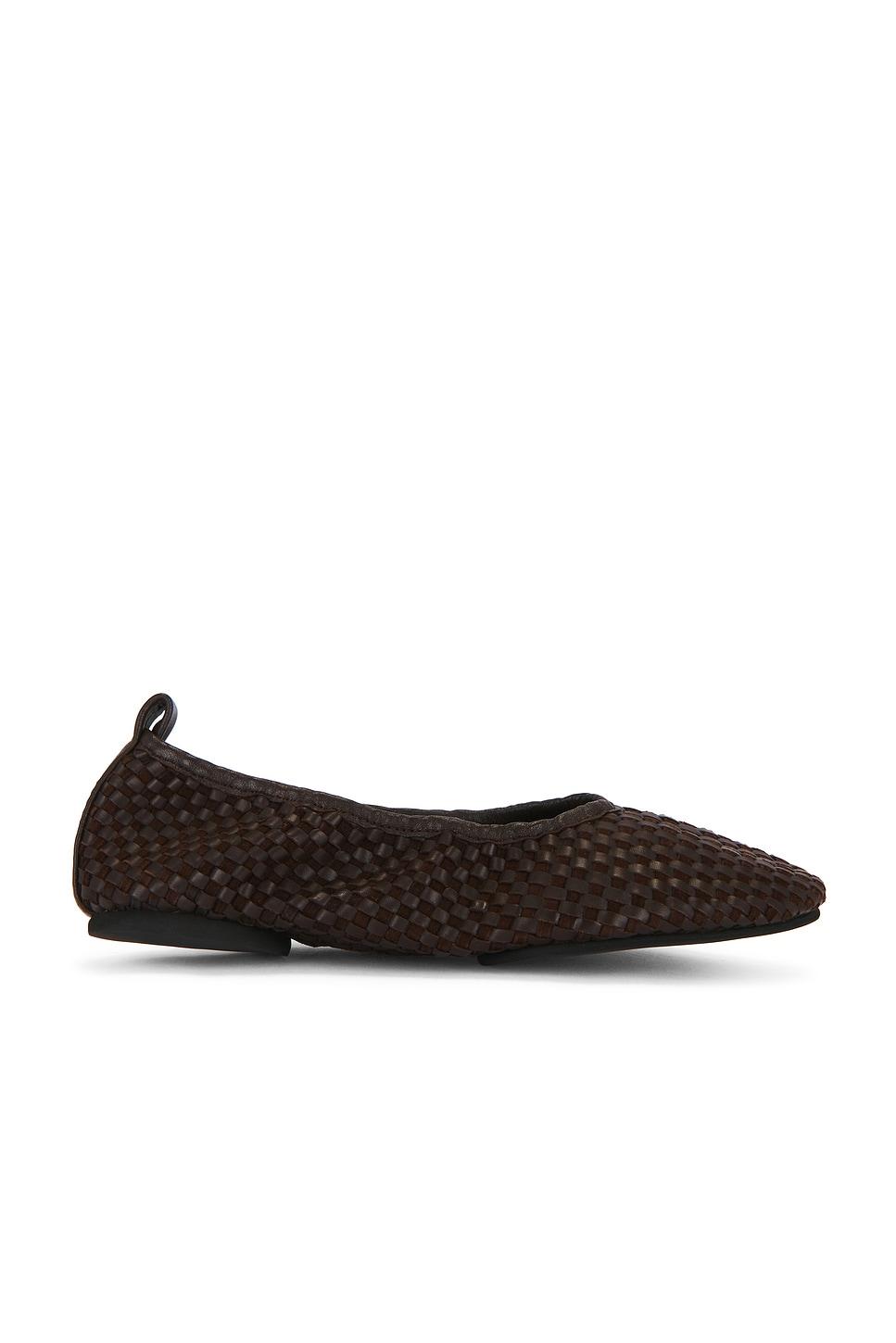 lattice weave ballet flat