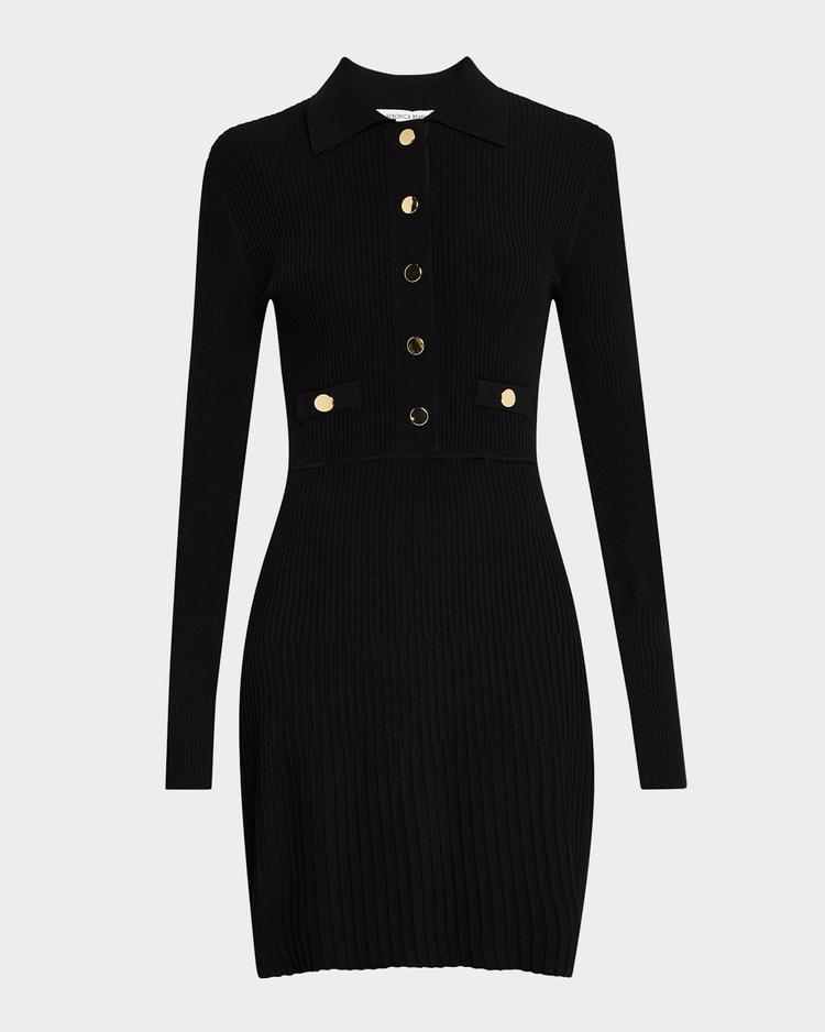 Veronica Beard Lauper Ribbed Mini Dress