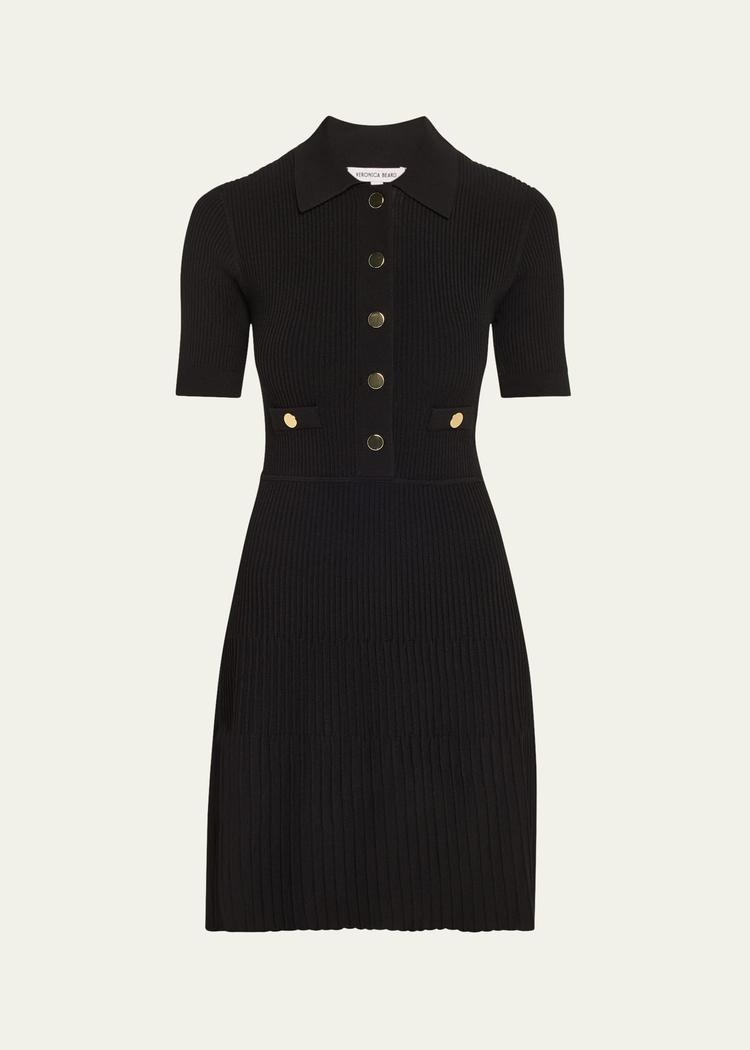 lauper short-sleeve ribbed mini dress
