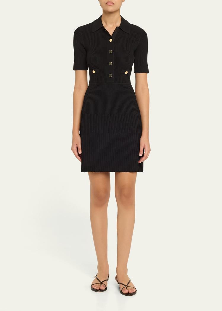 lauper short-sleeve ribbed mini dress
