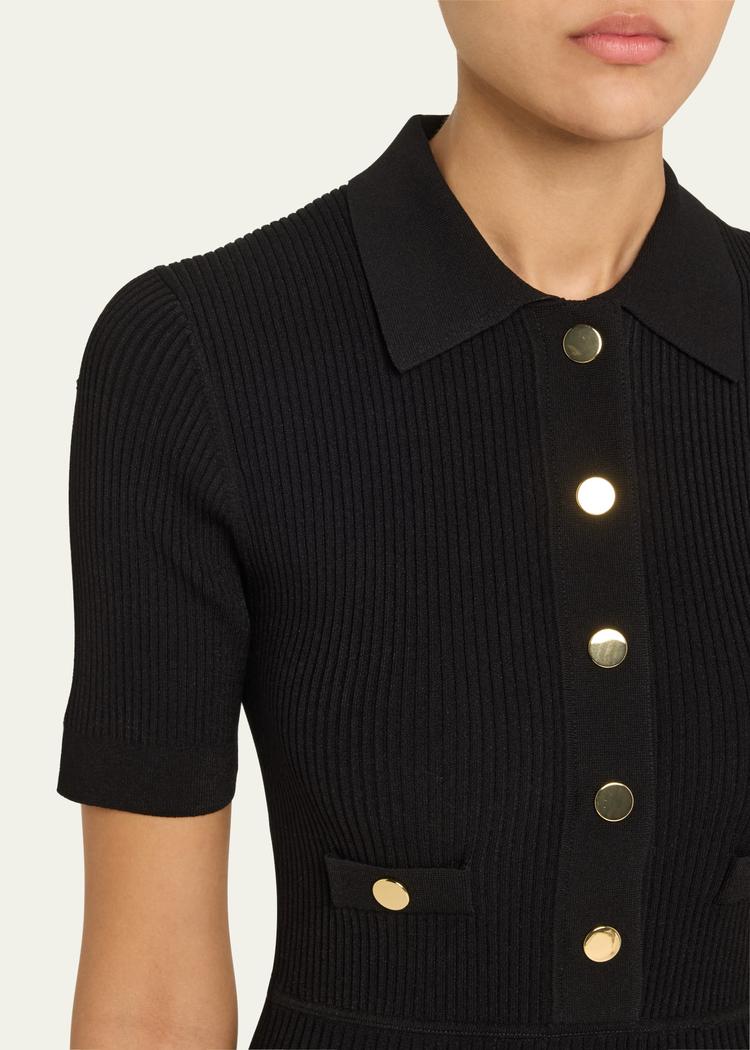 lauper short-sleeve ribbed mini dress