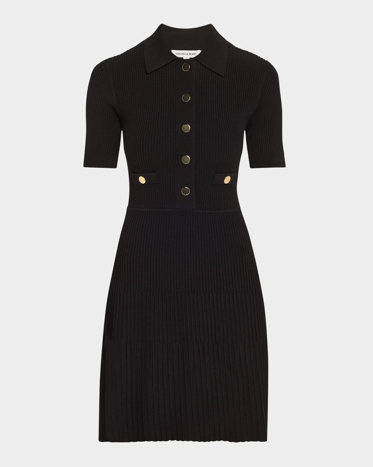 lauper short-sleeve ribbed mini dress