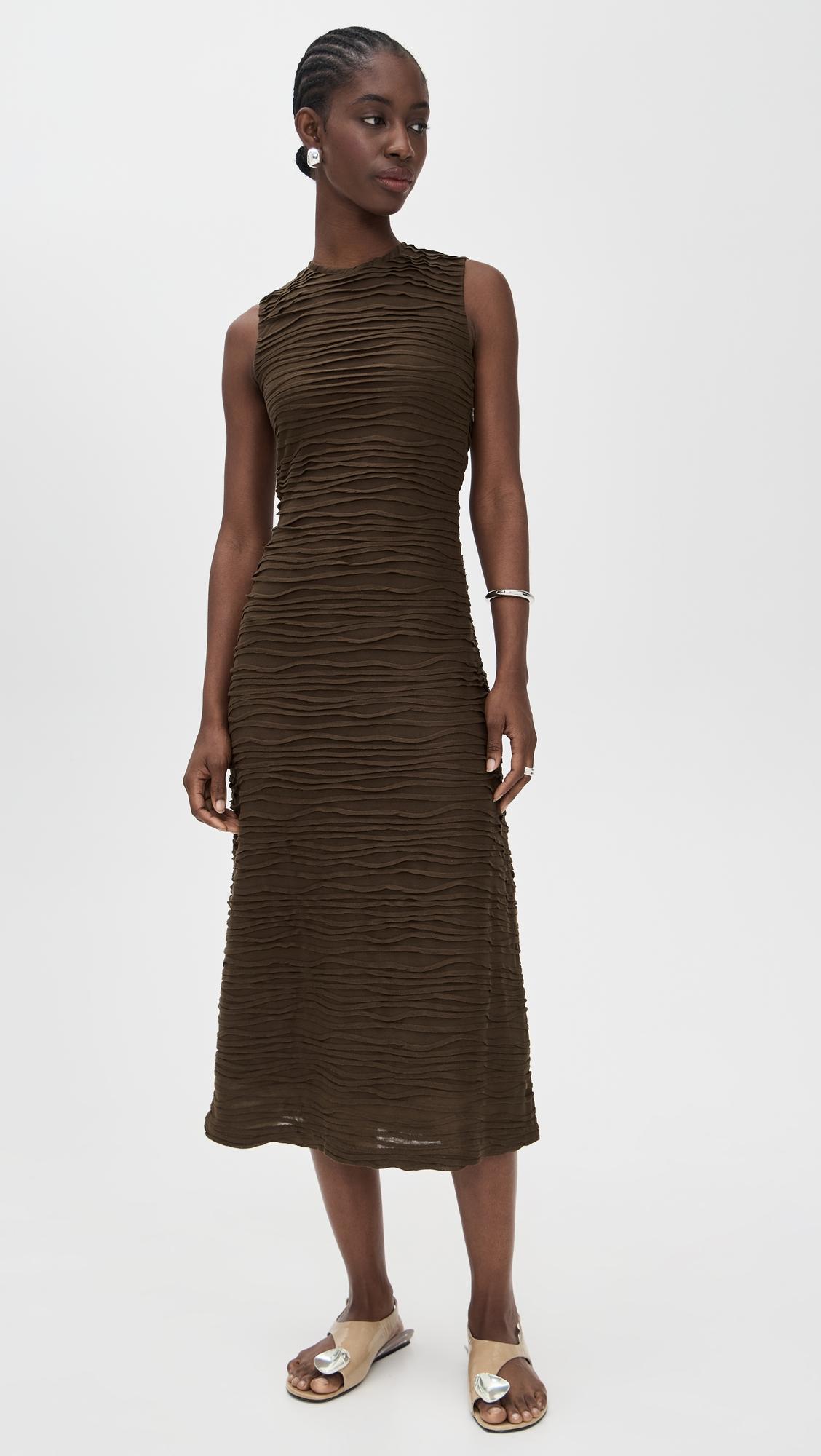 laura dress in textured cotton