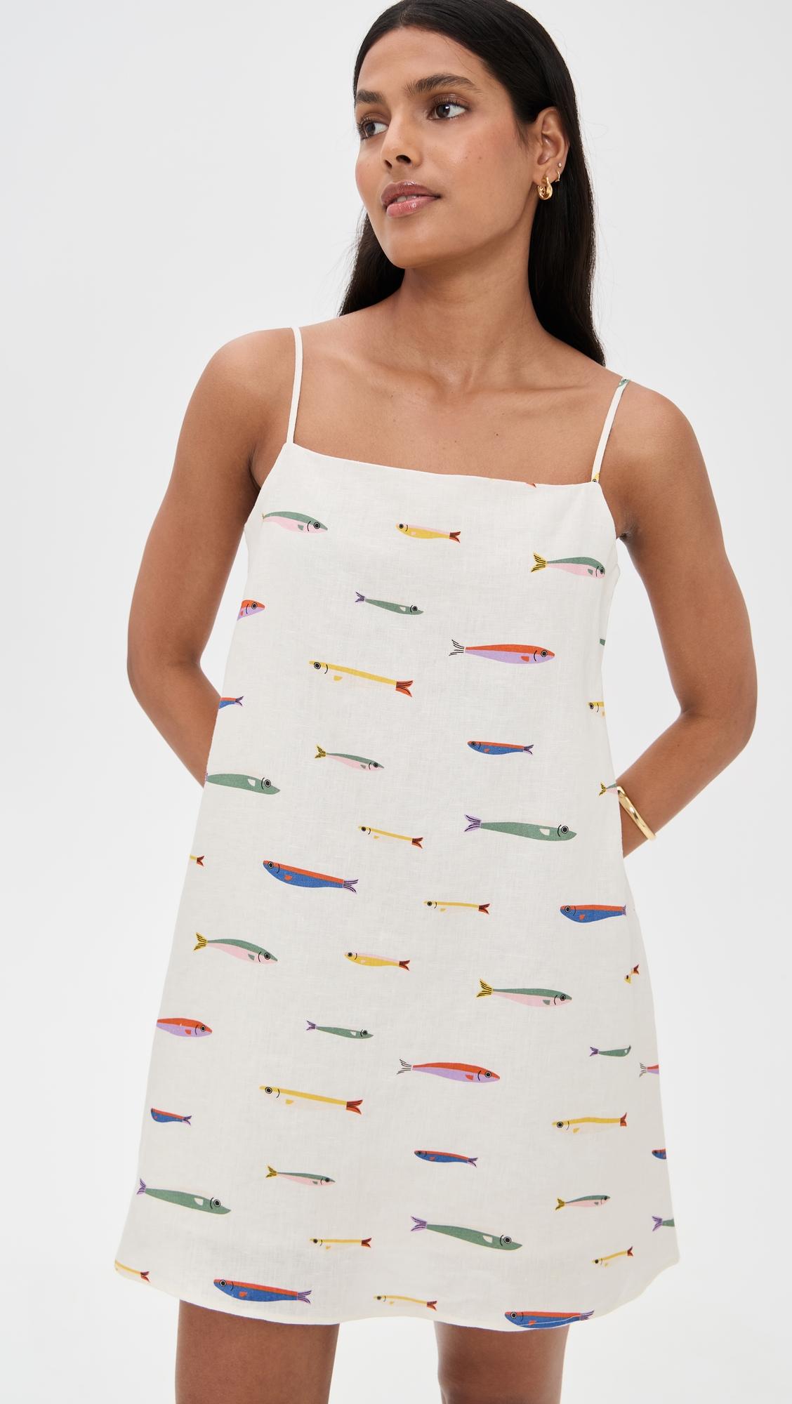 laura linen mini dress