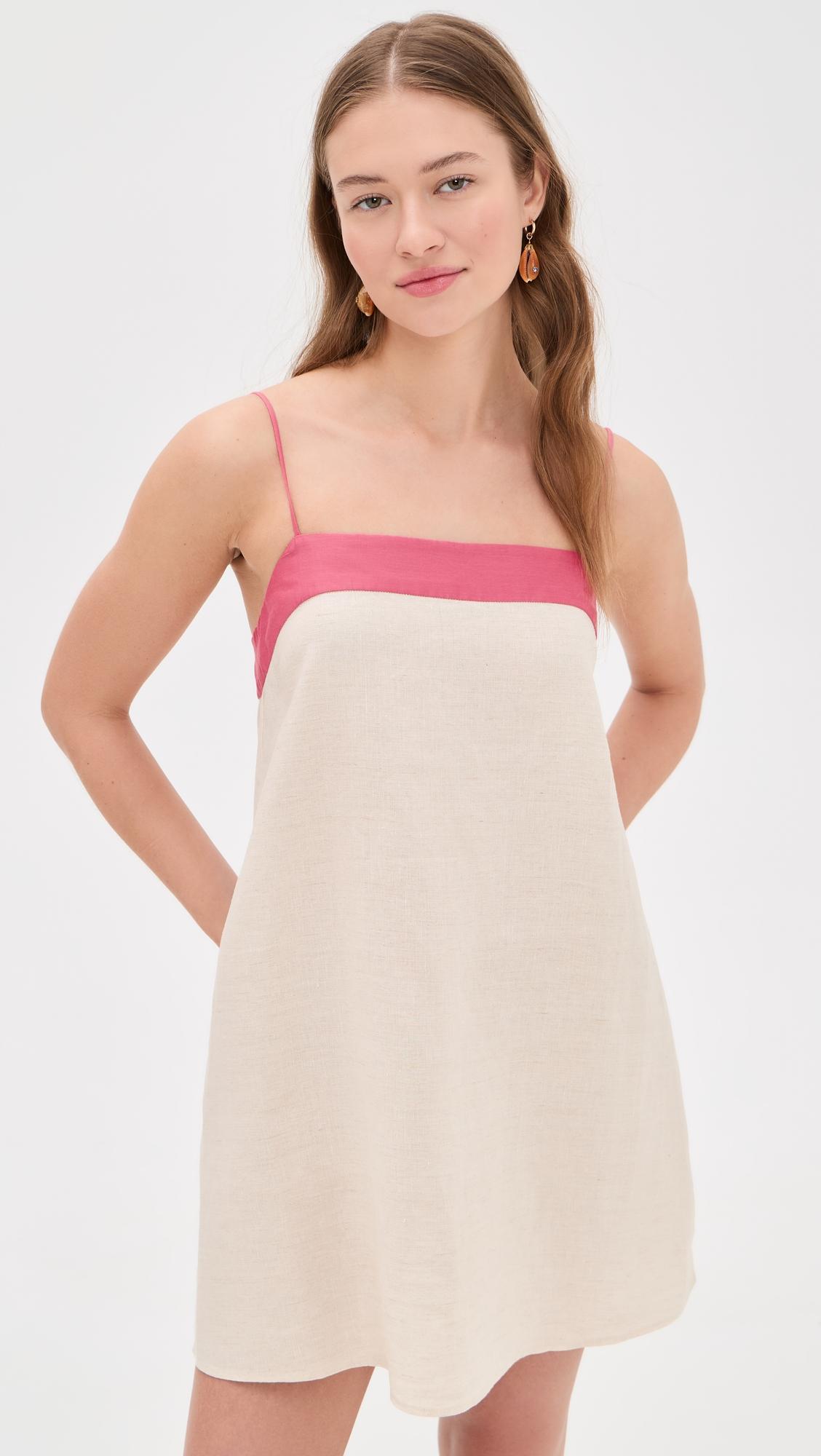 laura linen mini dress