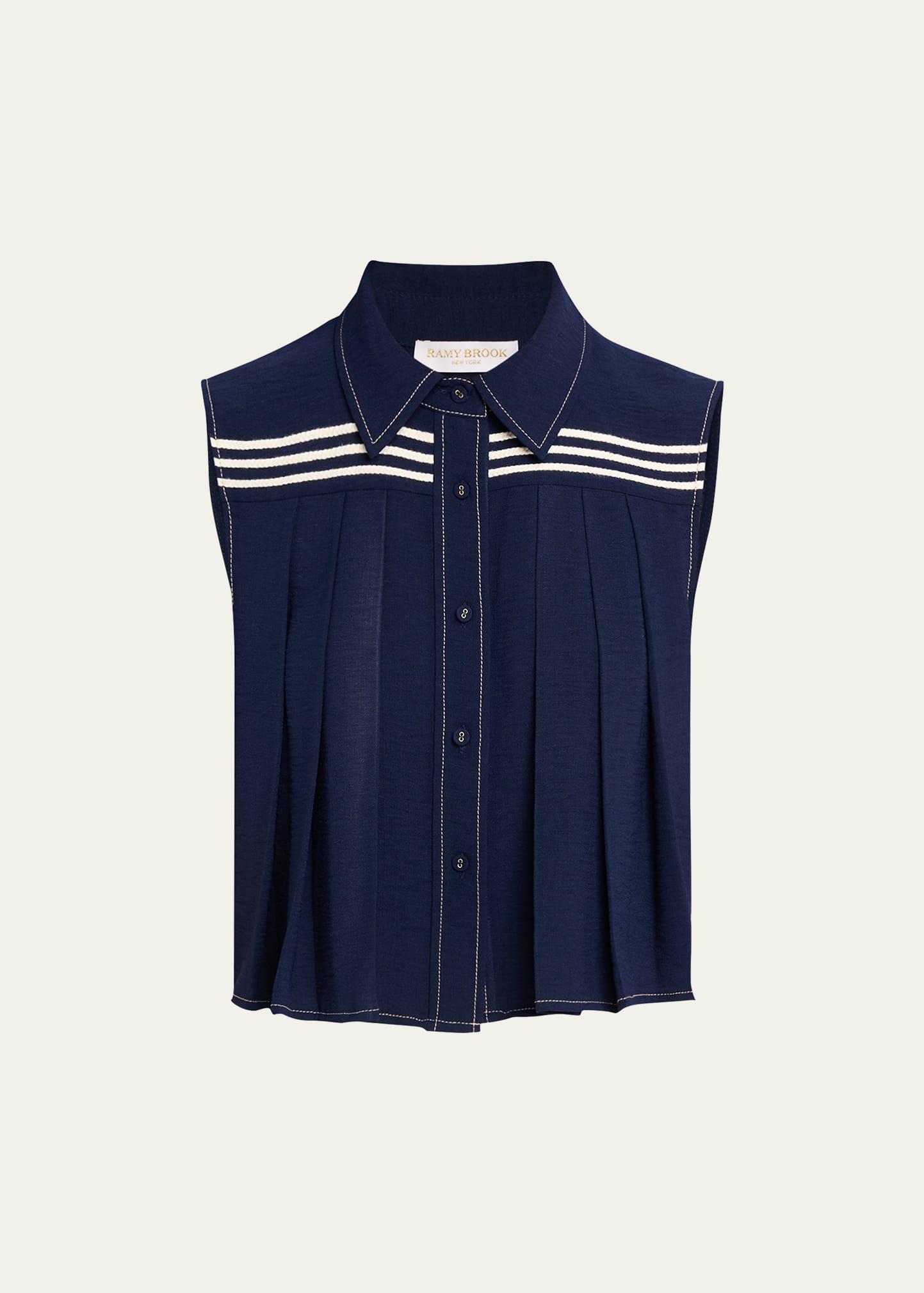 laura pleated blouse