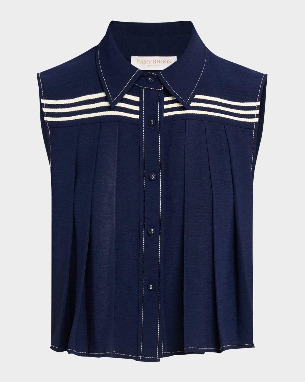 laura pleated blouse