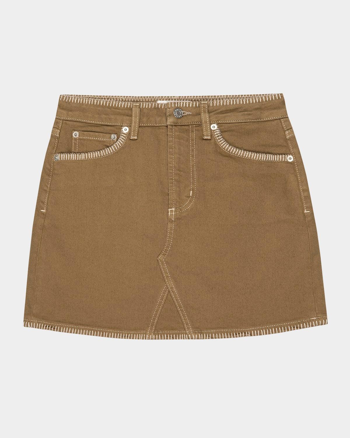 laurel embroidered mini skirt