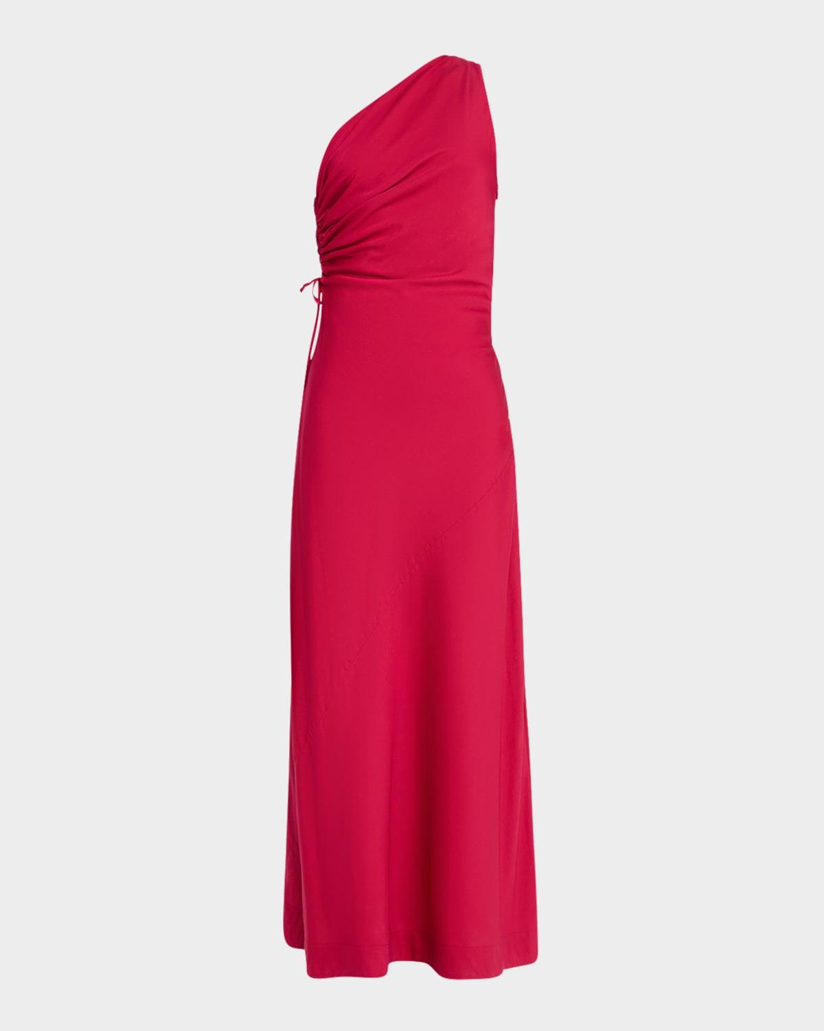 laureles one-shoulder ruched dress
