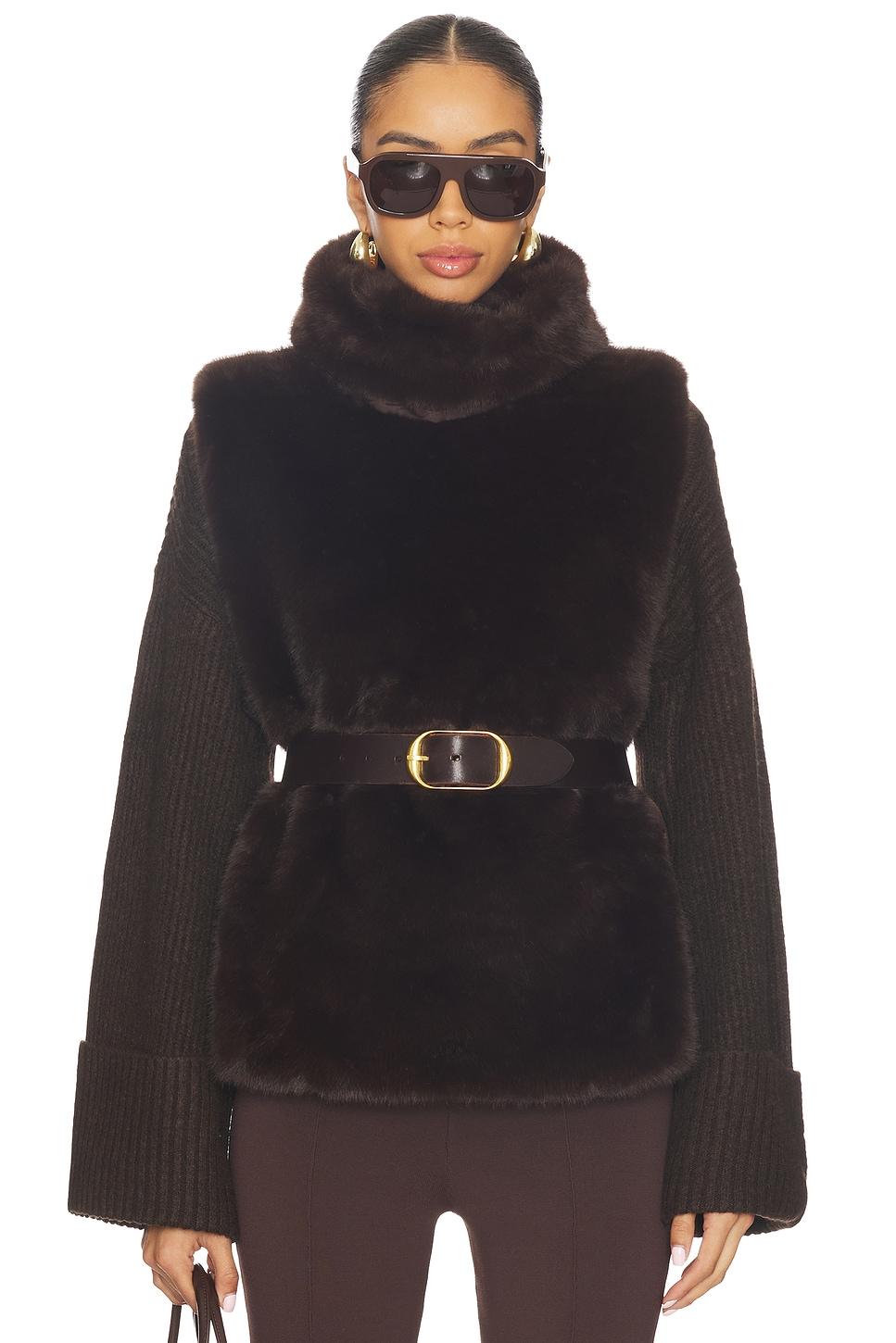 laurelle faux fur vest