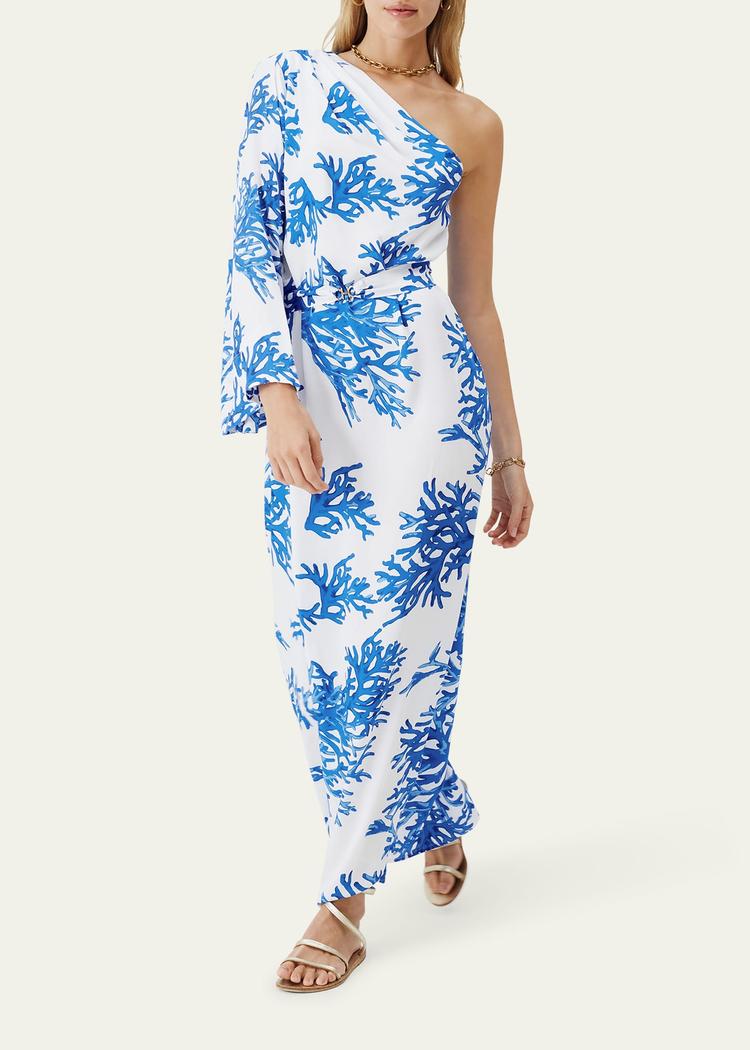 lauren asymmetric maxi dress