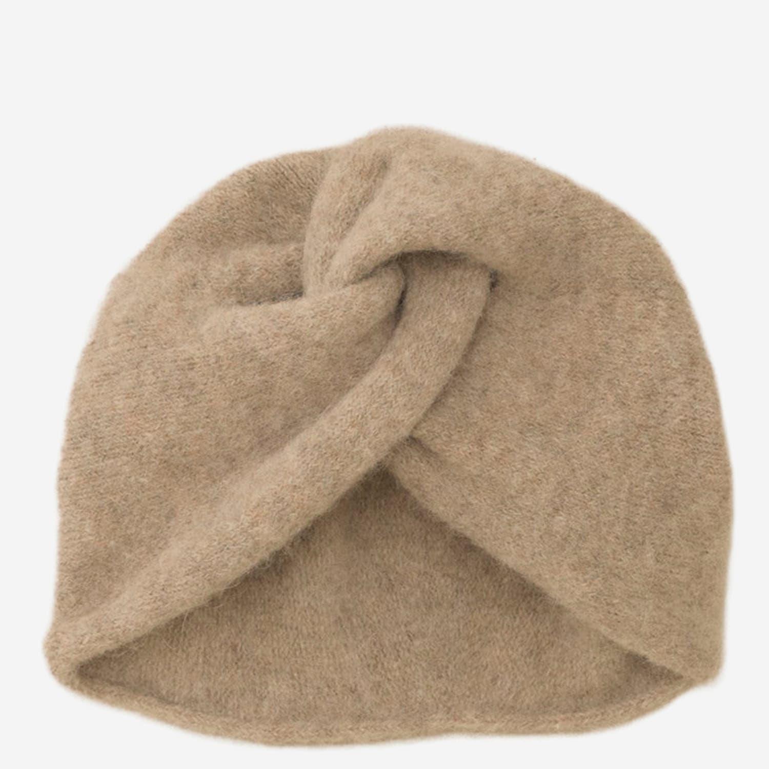 lauren manoogian alpaca blend hat with twisted front